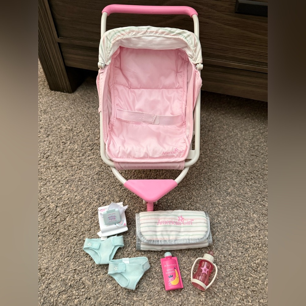American Girl Little Bitty Baby 7.75” Doll Stroller set